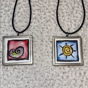 2 necklaces with motivational saying